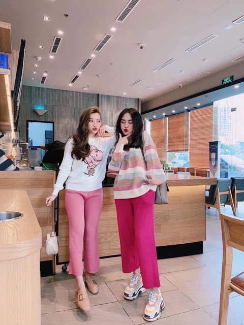 Set len kẻ hồng quảng châu xịn