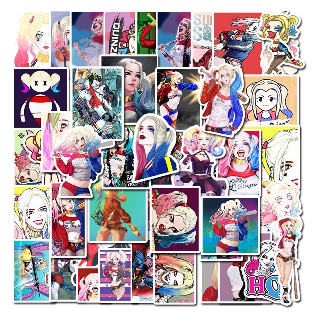 Sticker dán trang trí harley quinn chống thấm nước