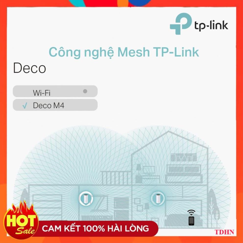 [Hãng] TPLink Hệ thống Wifi Mesh cho Gia đình AC1200 cho độ phủ wifi tuyệt vời Deco M4