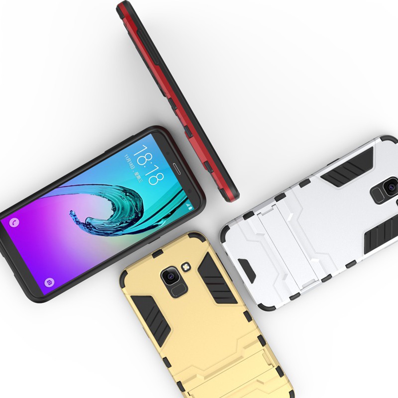 Ốp điện thoại kiểu áo giáp iron man cho Samsung Galaxy J6 2018