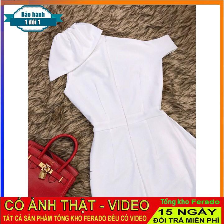 [ xả kho ] MiD Đầm trắng lệch vai Umi Nhật V1147