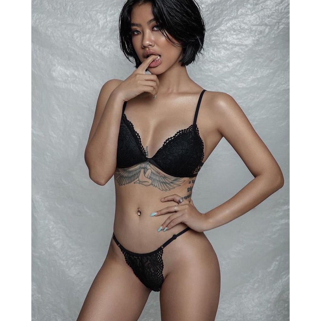 Bộ nội y sexy ALA BRALETTE thiết kế bằng vải ren cao cấp gồm quần va áo