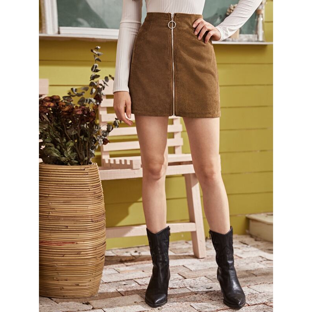 Chân Váy Bút Chì Lưng Cao Thời Trang Thu Đông Cho Nữ