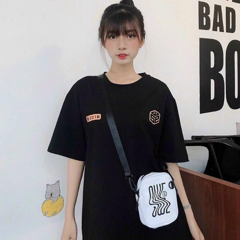 Áo phông Form Rộng Tay Lỡ Unisex Biểu tượng SWE viền cam đẹp thôi rồi  - giá rẻ nhất