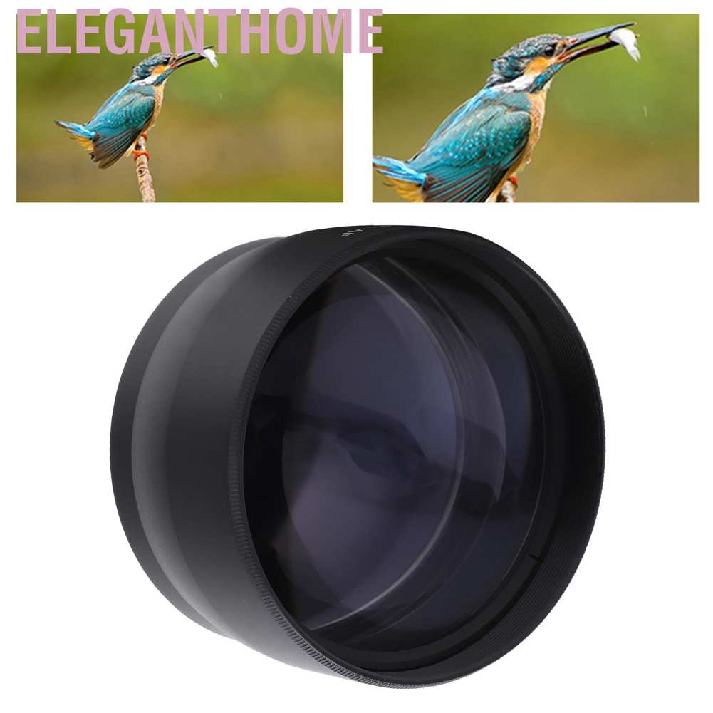 Eleganthome Universal 58mm 2X Telephoto Lens Teleconverter for Canon Nikon Sony Pentax Etc