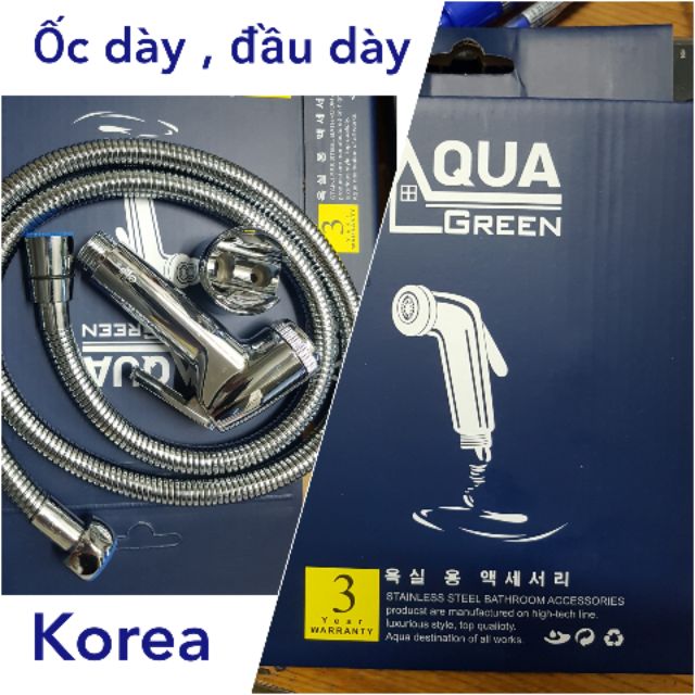 Vòi xịt vệ sinh , bồn cầu , vòi xịt  AQUA sử dụng công nghệ Hàn Quốc chịu áp lực , lõi đồng