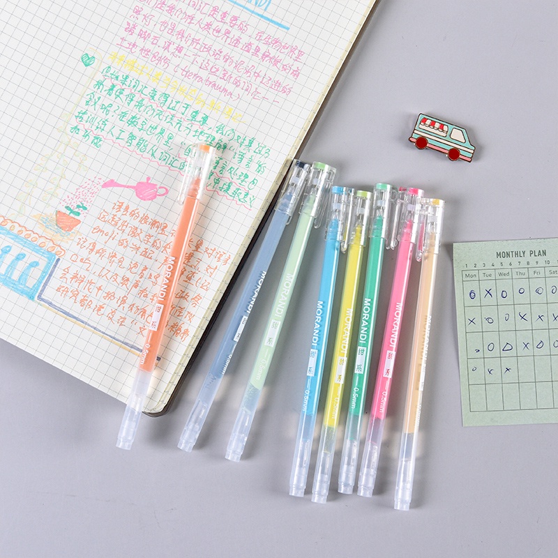 Ông. Set 9 Bút gel Morandi 4 Kiểu Màu Sắc Hoàn Hảo Dành Cho Nhật Ký
