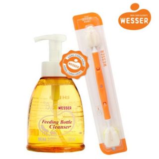 Combo nước rửa bình sữa Wesser + cọ đa năng sút rửa bình sữa Wesser