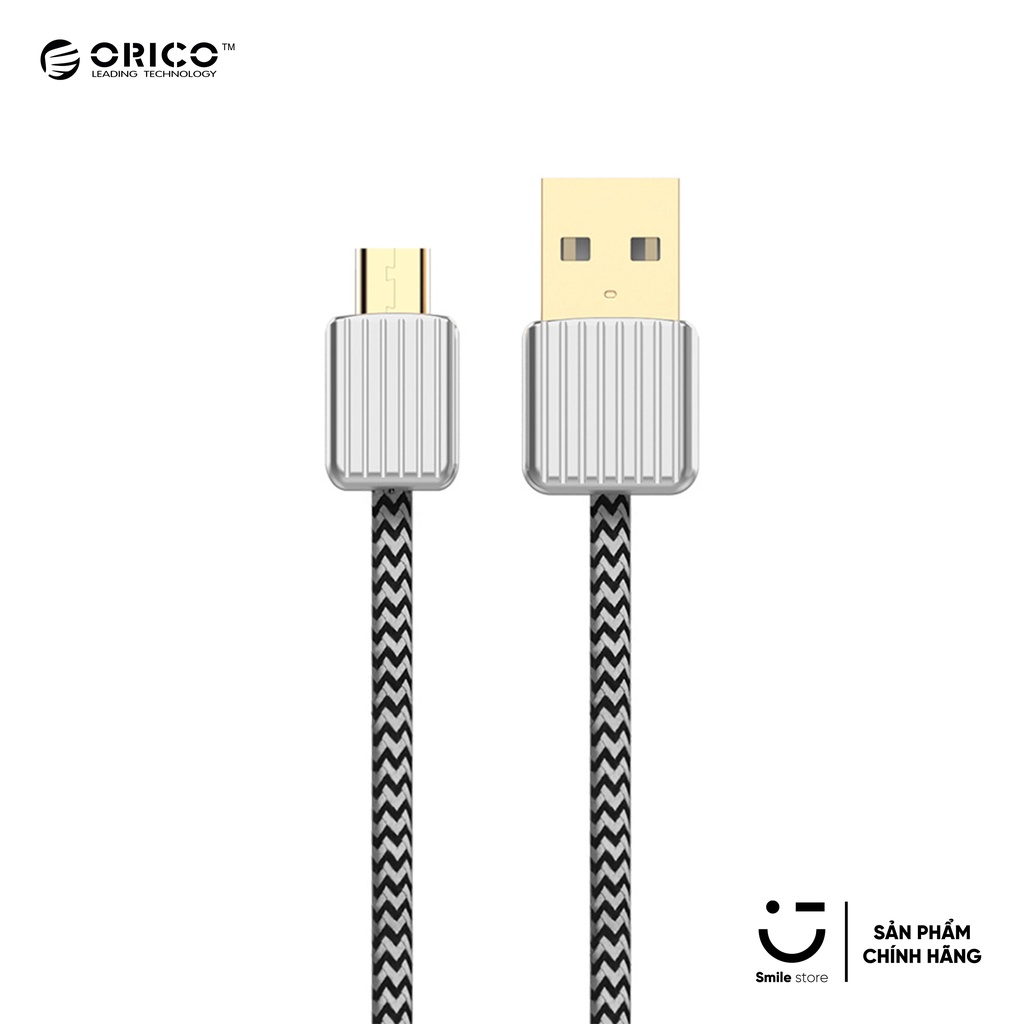 Cáp Sạc Nhanh Micro USB Siêu Bền ORICO KTM2-10 - Dài 1M, Đầu Kim Loại, Dây Nylon Bện Chính Hãng ORICO