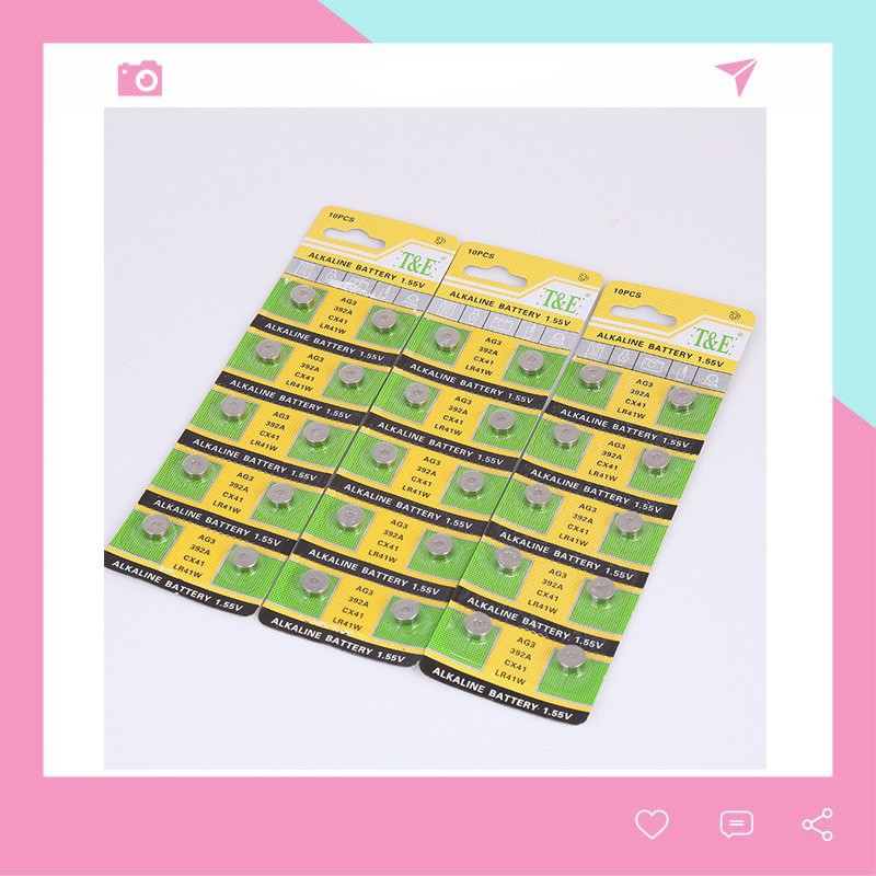 10 Viên Pin đồng hồ đeo tay cúc áo LR44 AG13 LR41 AG3 CR2032