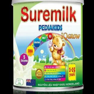 Sữa Sure Milk Pediakids IQ Grow 400gr (1-15 tuổi)  Vinanusoy