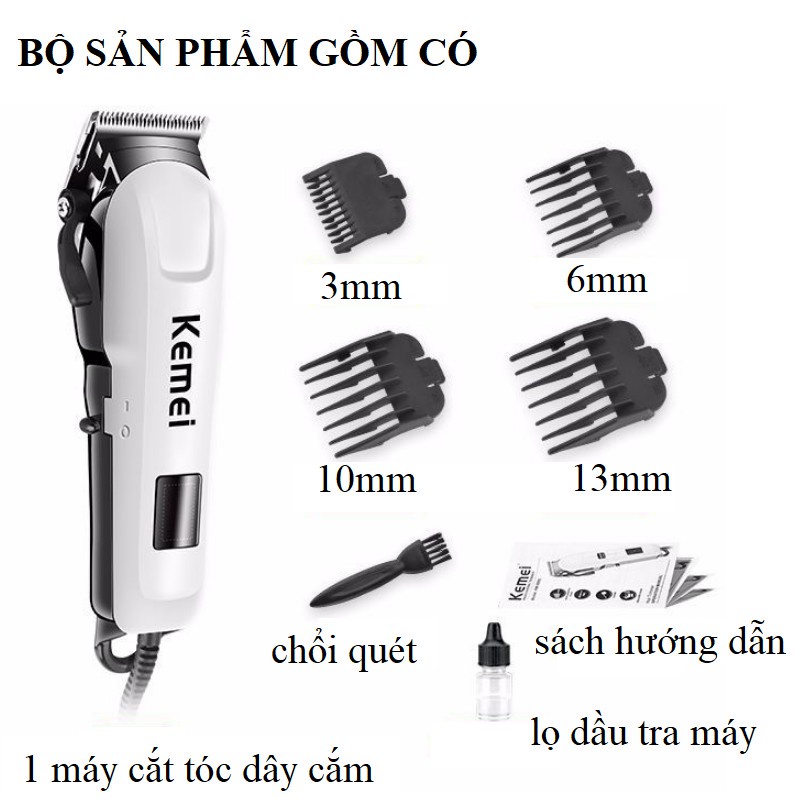 Tông Đơ Cắt Tóc, máy cắt tóc cao cấp, tăng đơ hớt tóc cho bé, tông đơ điện, kemei phù hợp cho mọi gia đình