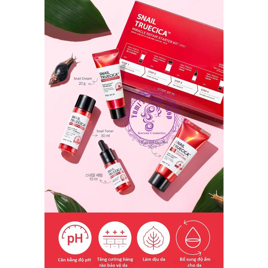 Bộ dưỡng da MINI Some By Mi Snail TRUECICA Miracle Repair Starter Kit