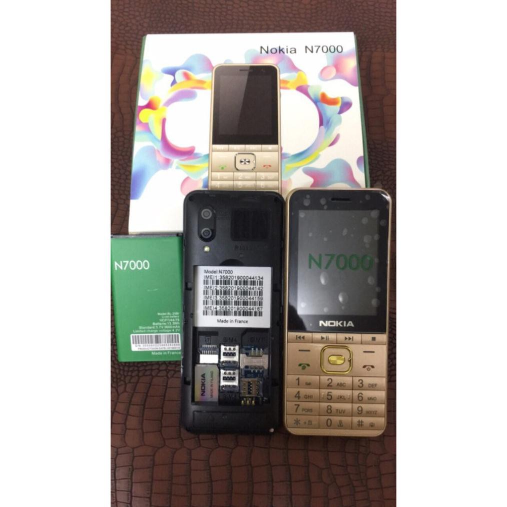 Điện thoại 4 sim Nokia N7000, KZG 4 SIM PIN KHỦNG,v189  3 sim chữ to  pin  3600 mah bảo hành 12 tháng -hàng nhập khẩu