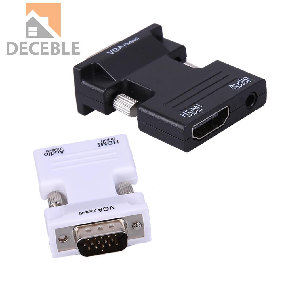 Bộ Chuyển Đổi Hdmi Cái Sang Vga Đực Với Đầu Âm Thanh Hỗ Trợ 1080p