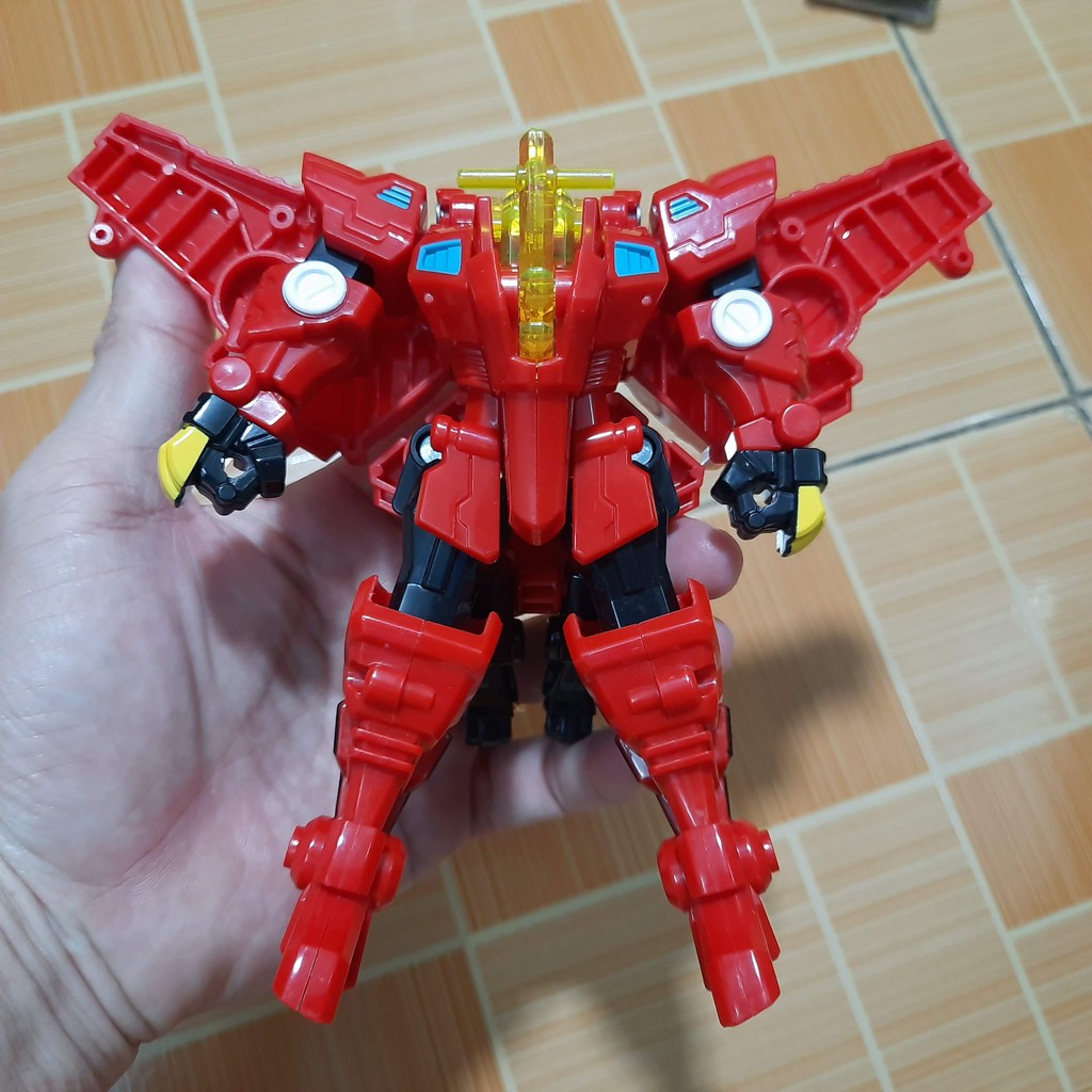 Mô hình miniforce Biệt đội siêu nhân nhí Robot siêu khủng long Preta hỏa thần và siêu nhân Sammy