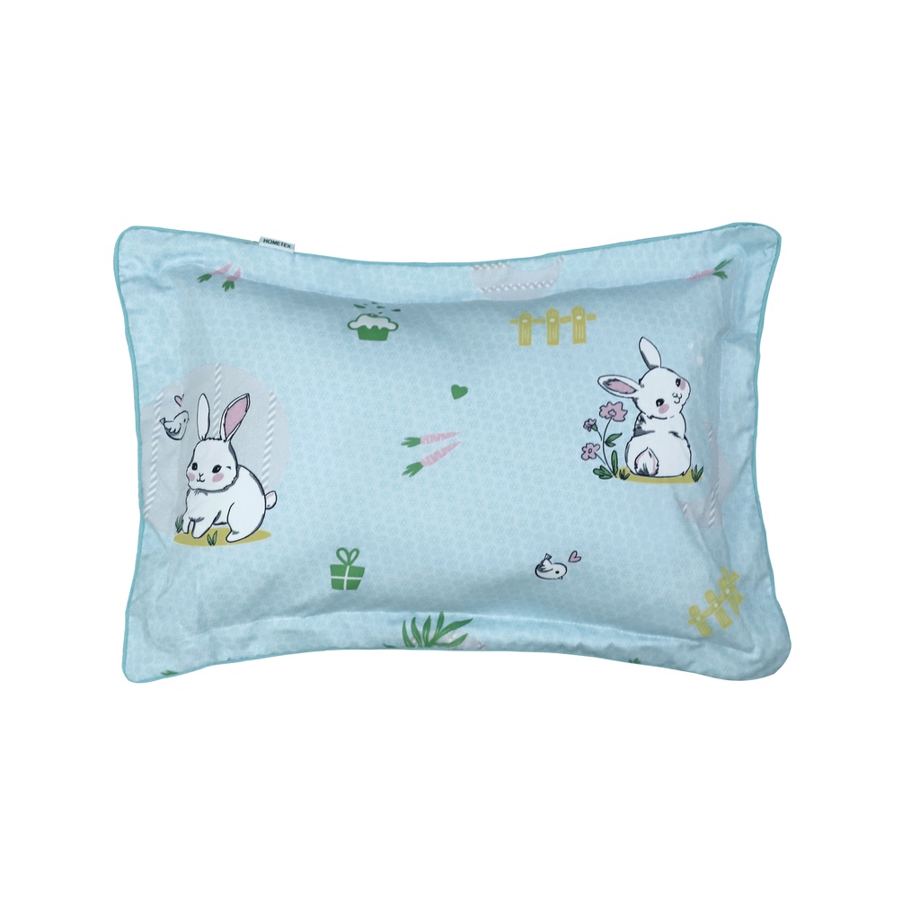 Áo gối nằm cho bé Hometex có bèo cotton hoa size 30x40cm