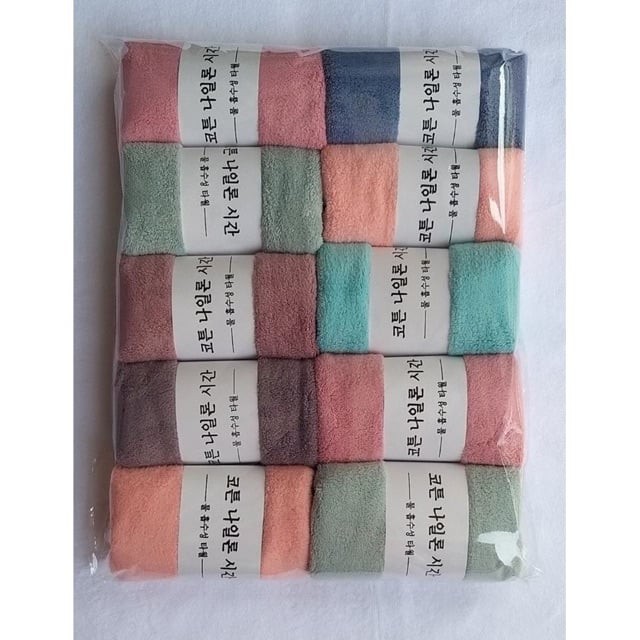 Sét 10c khăn mặt Hàn Quốc siêu mềm mại siêu thấm hút - kích thước 50x30cm