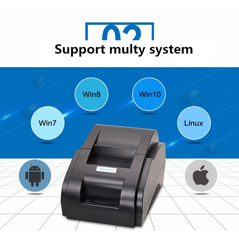 Máy In Hóa Đơn Xprinter 58IIH Khổ Giấy K58 Free 10 Cuộn Giấy In K58