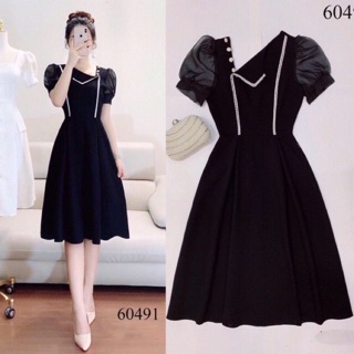 🍒Đầm xoè viền ren tay lưới