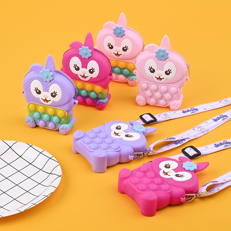 Túi đeo chéo cho bé gái túi POP IT bằng silicon giá rẻ đáng yêu cho bé gái