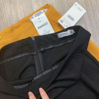 Quần giả váy 2 màu vàng đen