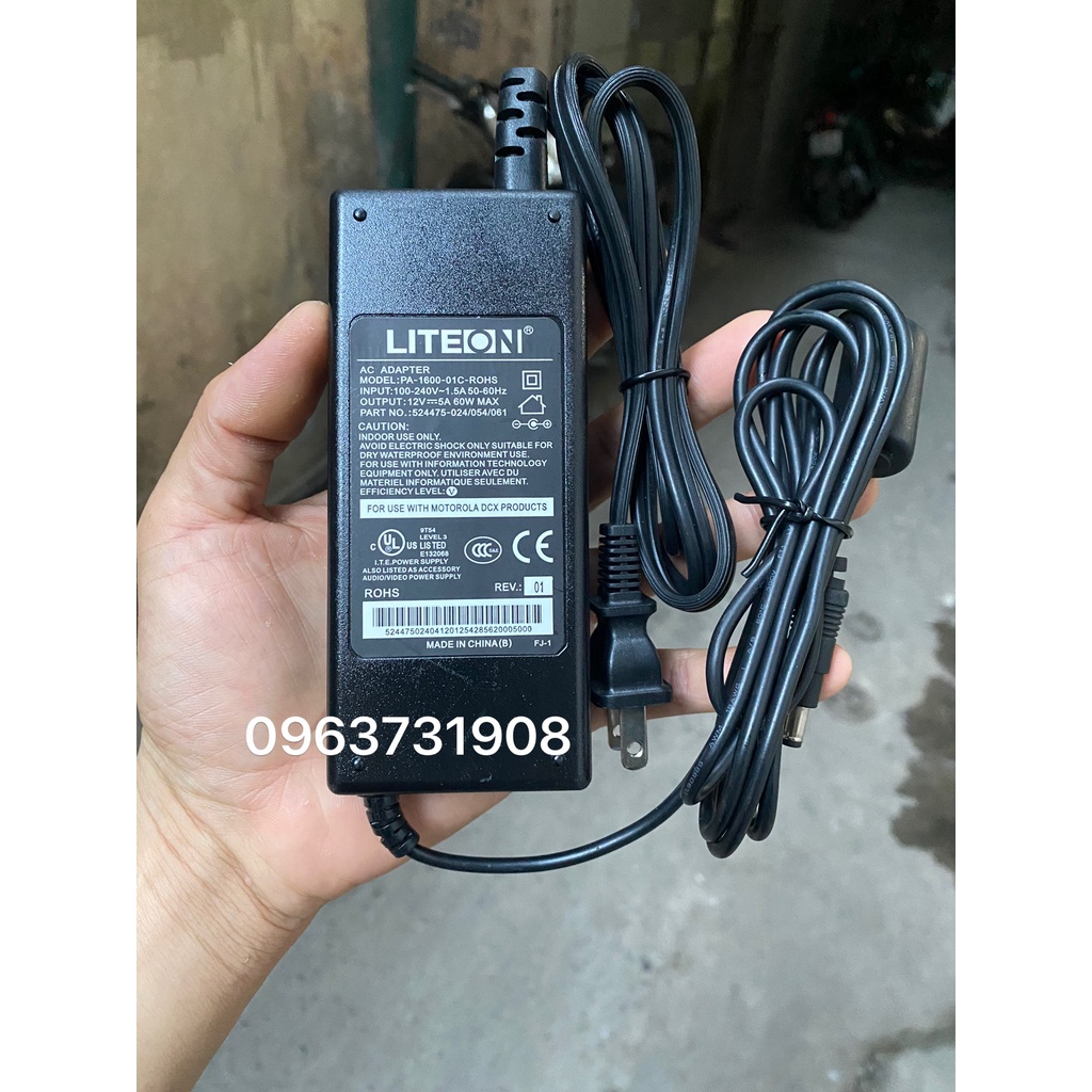 Adapter nguồn Liteon 12v 5a chính hãng