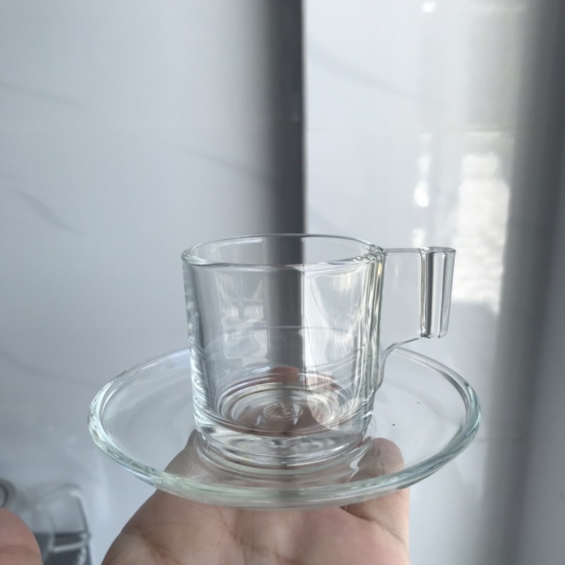Tách cà phê/ly nến nhỏ kèm dĩa 82ml