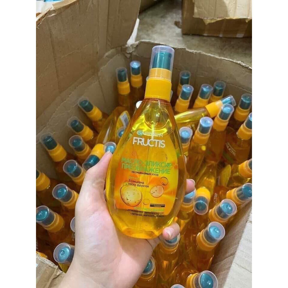 Tinh dầu xịt dưỡng tóc Garnier Fructis phục hồi mềm mượt tóc | BigBuy360 - bigbuy360.vn