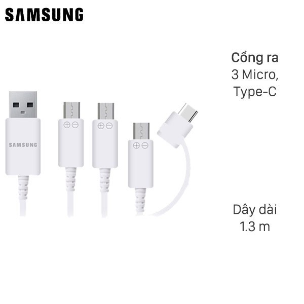 Cáp Sạc Nhanh Samsung Type C - Type C, USB - C, USB - micro Chính Hãng, Bảo Hành 12 Tháng