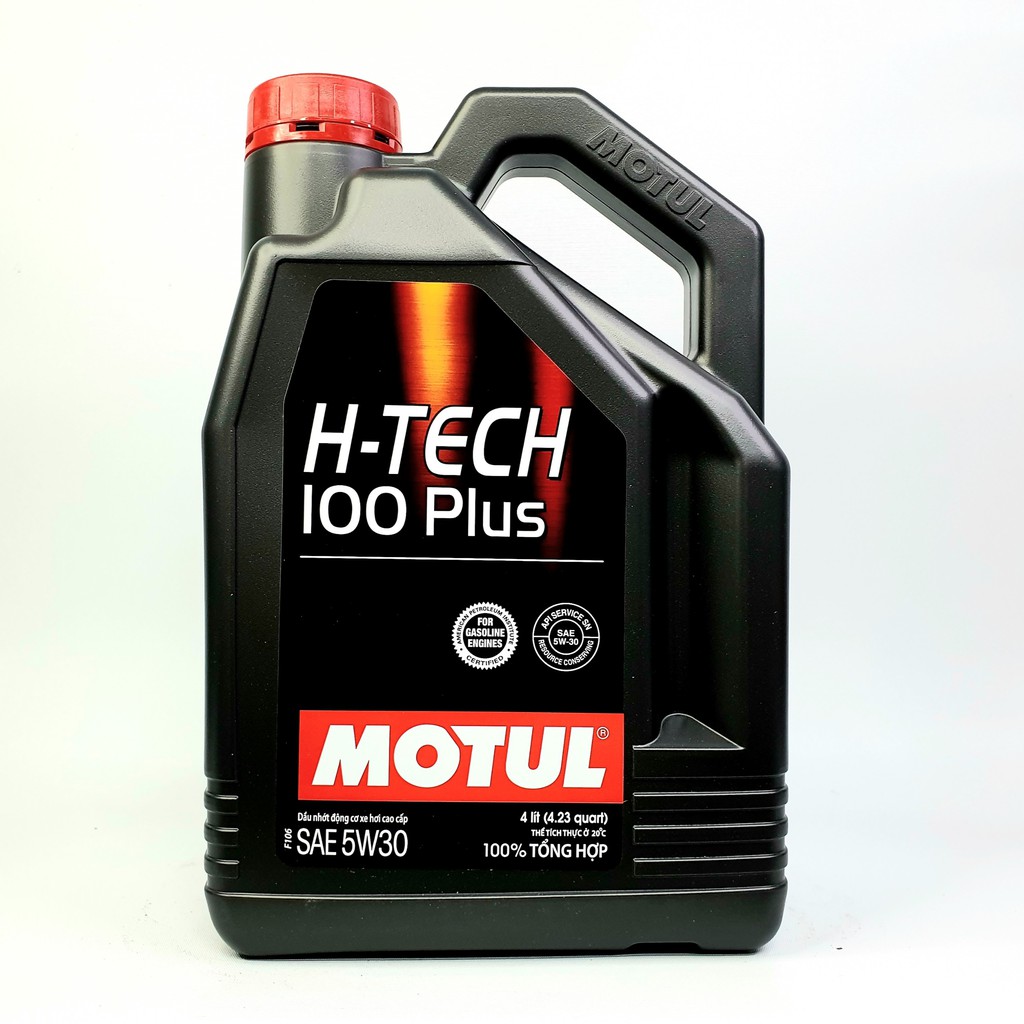 Nhớt Tổng Hợp ô tô xe máy cao cấp Motul H-Tech 100 Plus 5w30 4L SN