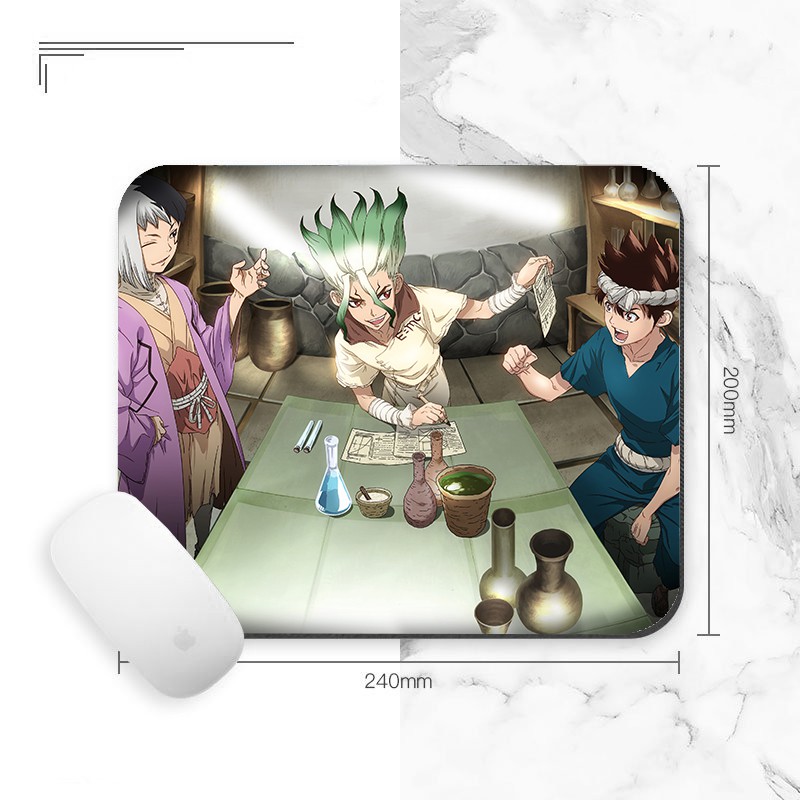 Miếng lót chuột IN HÌNH Dr.Stone Tiến sĩ đá anime chibi tiện lợi xinh xắn