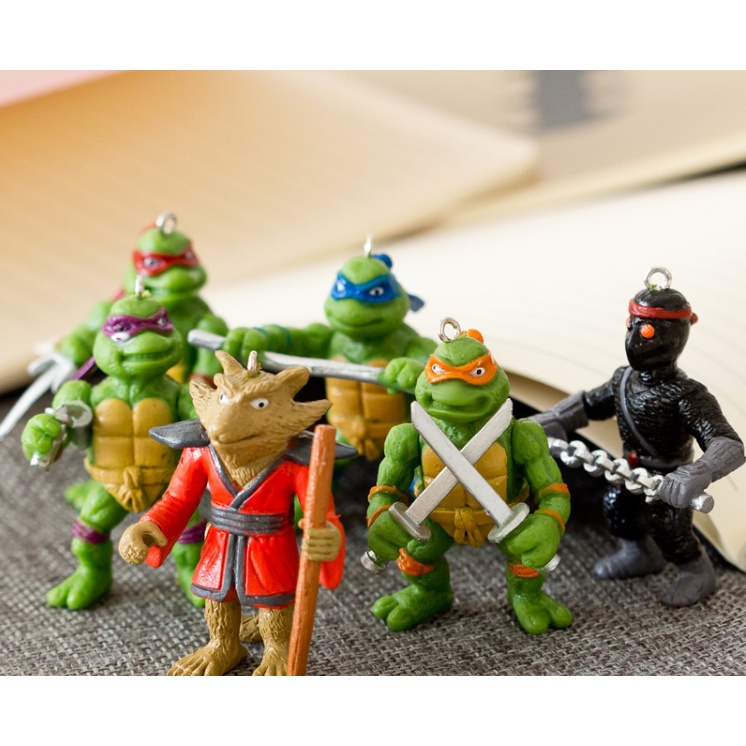 Set 6 Mô Hình Mô Phỏng Ninja Rùa Dễ Thương