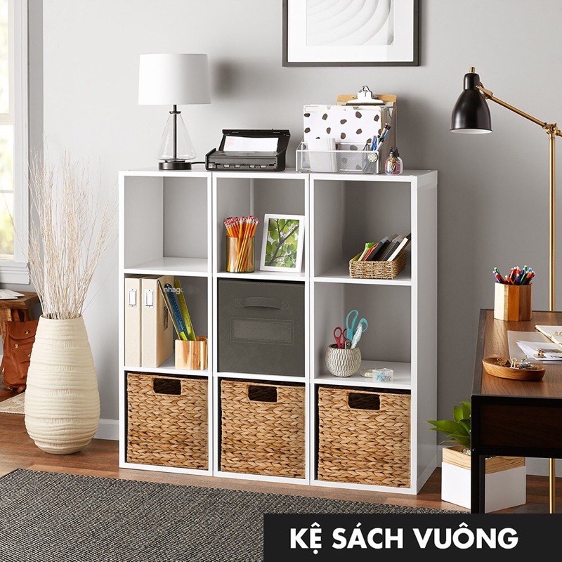 Kệ gỗ tổ ong đa năng màu trắng hiện đại sang trọng lắp ghép tiện dụng