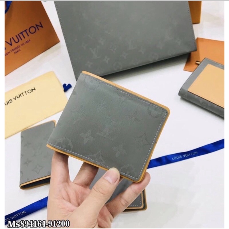 Ví Ngắn Gấp Nam Màu xanh ngọc