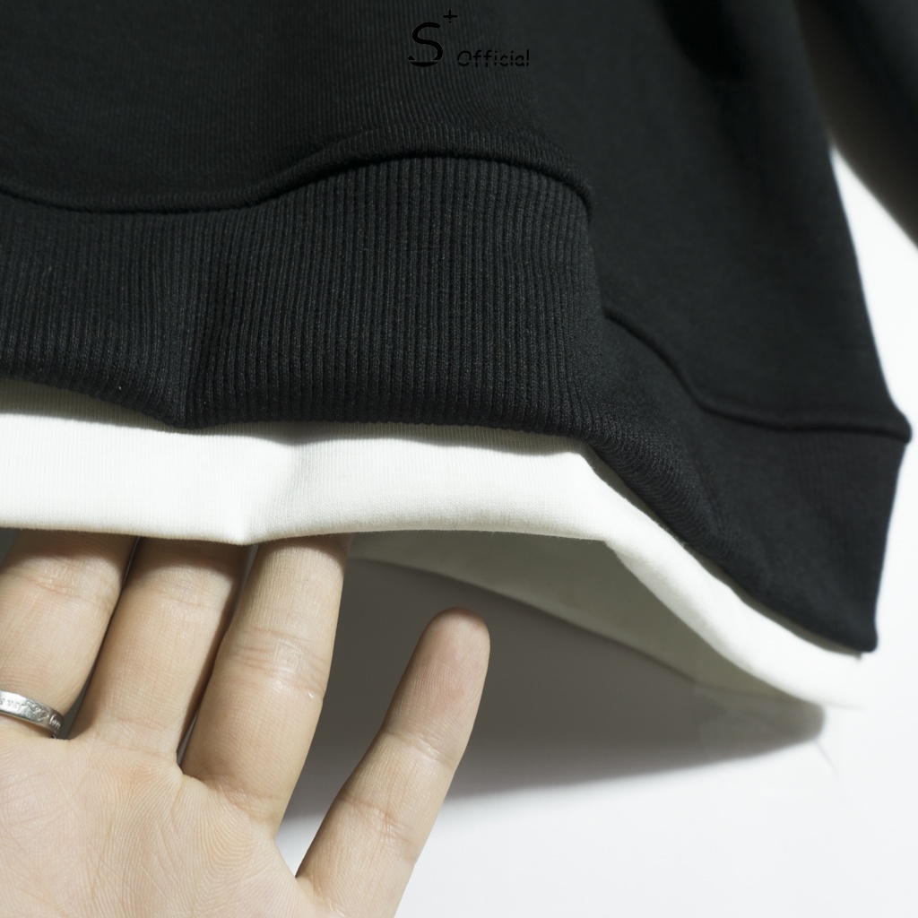 Áo Sweater Form rộng phối layer nỉ chân cua cao cấp Unisex phong cách Hàn Quốc 2022- Áo khoác nỉ sweater Unisex - ANU001