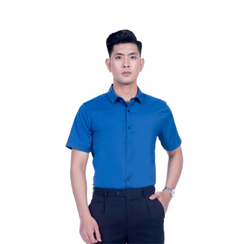 SƠ MI KẺ NAM cộc tay MAY 10 dáng regularfit