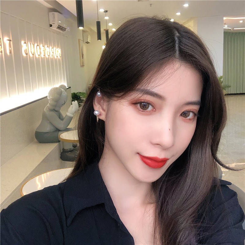 Khuyên tai kẹp vành một bên không bấm lỗ K150 bằng hợp kim mạ vàng hoặc bạc dáng cài (1 chiếc)