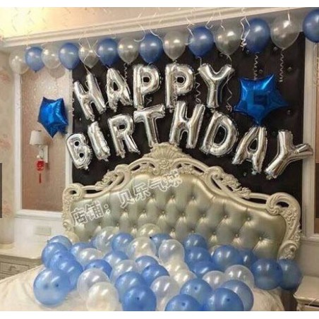 Set bong bóng trang trí sinh nhật happy birthday màu sắc theo yêu cầu