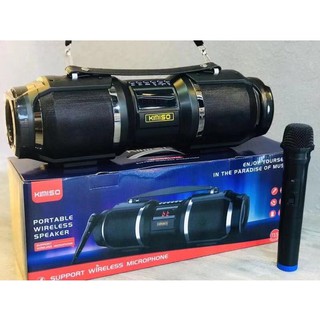 Loa Bluetooth karaoke xách tay di động KIMISO T1S-Kèm 1Micro