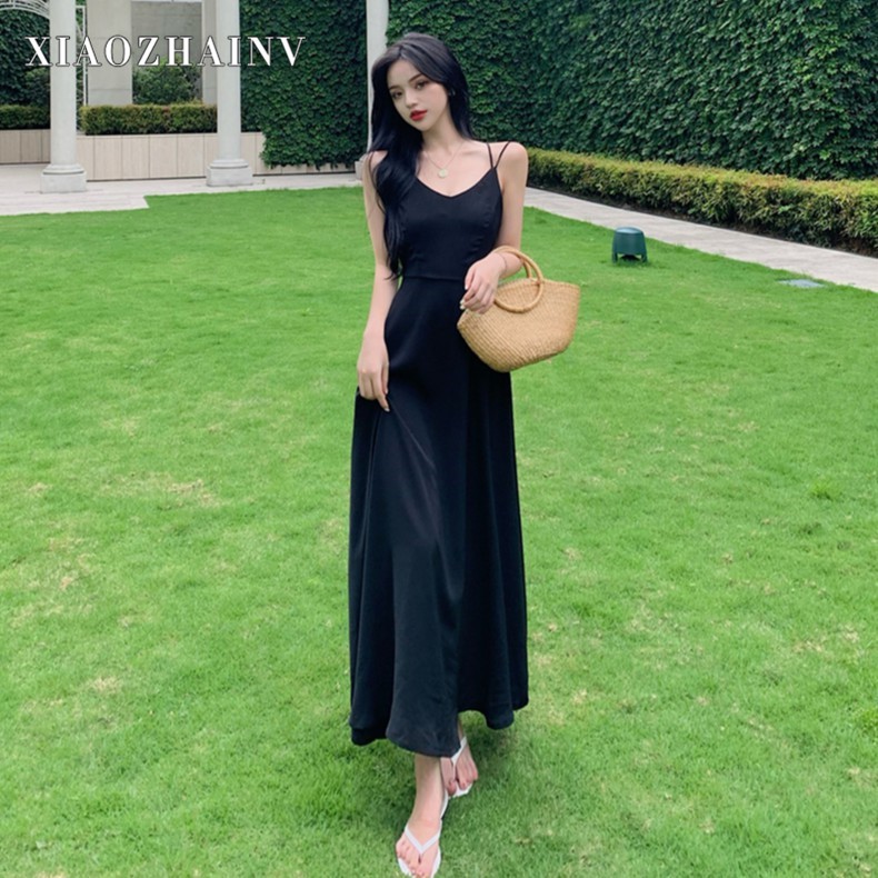Đầm Maxi XIAOZHAINV 2 Dây Mảnh Form Dài Xẻ Tà | BigBuy360 - bigbuy360.vn