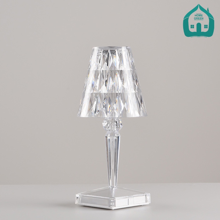 Đèn ngủ pha lê 3D cảm ứng ánh sáng 16 màu, điều khiển từ xa, pin sạc