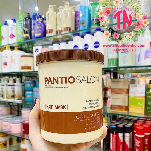 Hấp dầu Pantio Salon Collagen dành cho tóc nhuộm, hư tổn cung cấp dưỡng chất cho tóc thêm bóng mượt - 1000ml