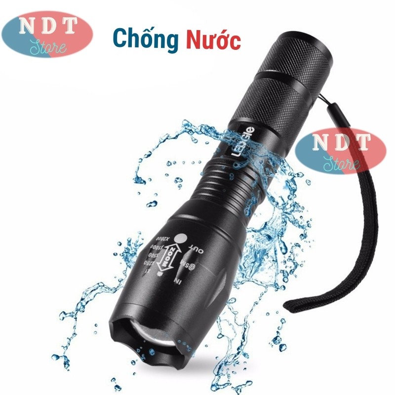 Đèn Pin Siêu Sáng T6 Cầm Tay Mini Cao Cấp Có Hộp Hợp Kim Chống Nước Kèm Sạc Siêu Tiện Dụng