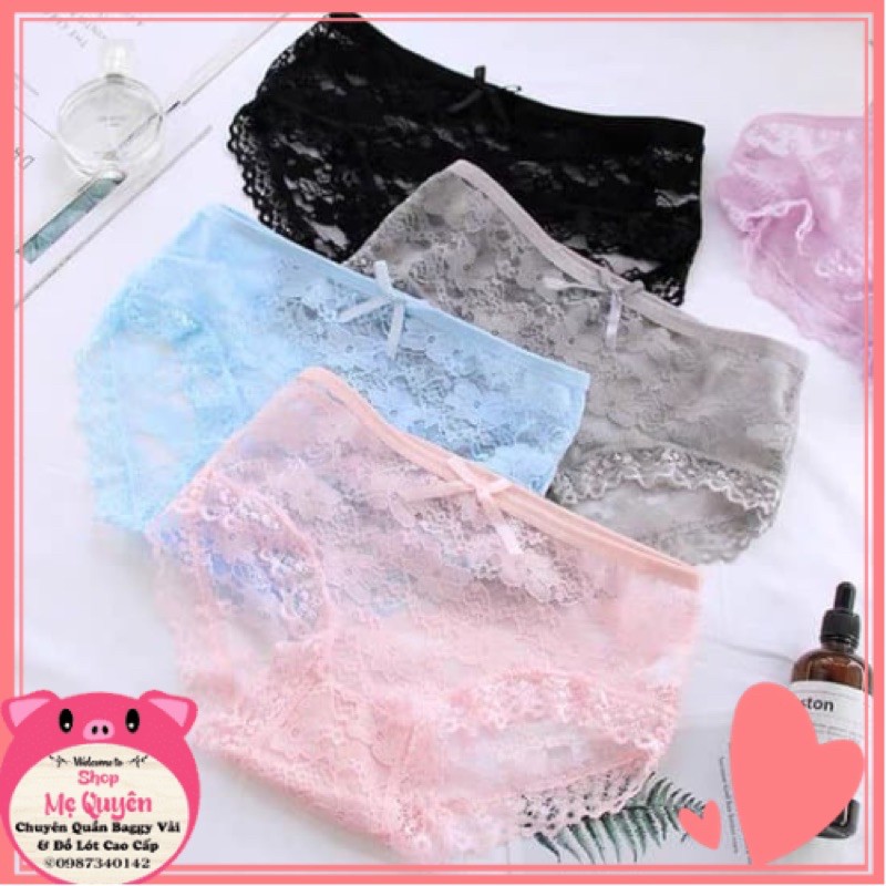 Quần lót ren đính nơ mềm mại quyến rũ