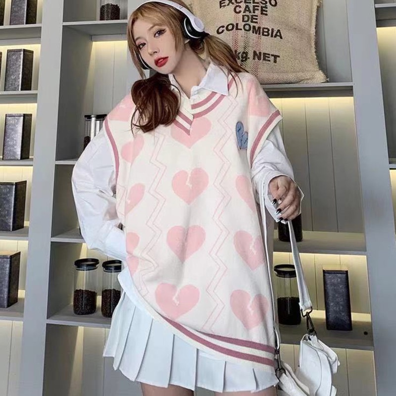 Áo len không tay phong cách Hàn Quốc xinh xắn cho nữ