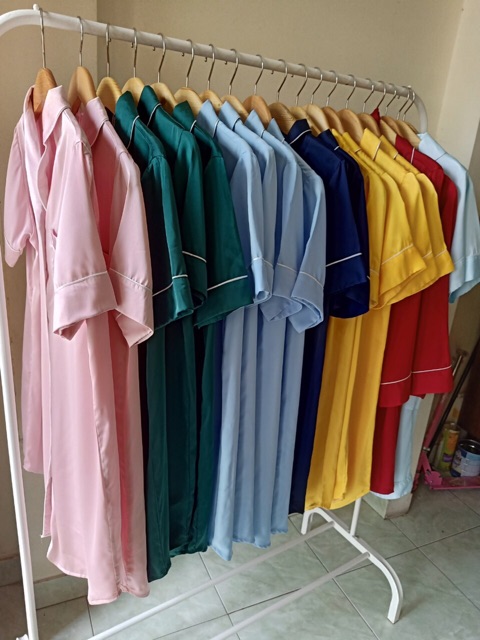 Đầm ngủ suông lụa tay ngắn cao cấp TRIPBLE T DRESS - Free size đến 60kg