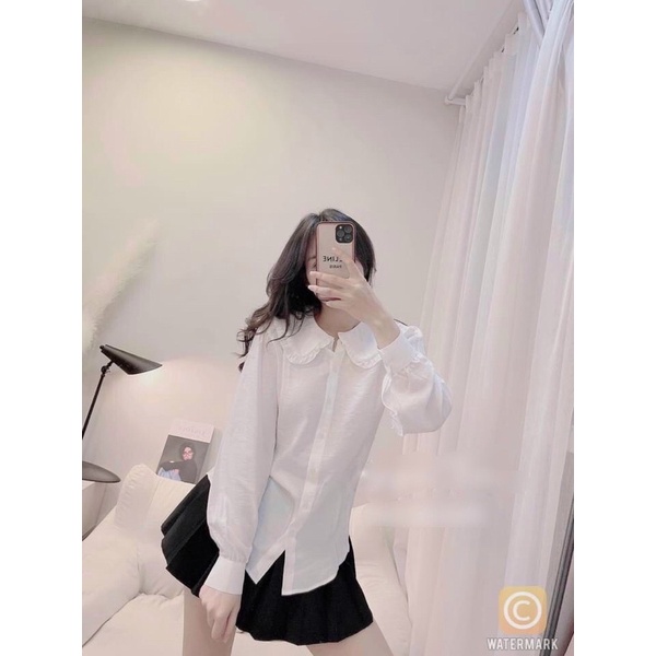 SƠMI CỔ BÈO TRẮNG