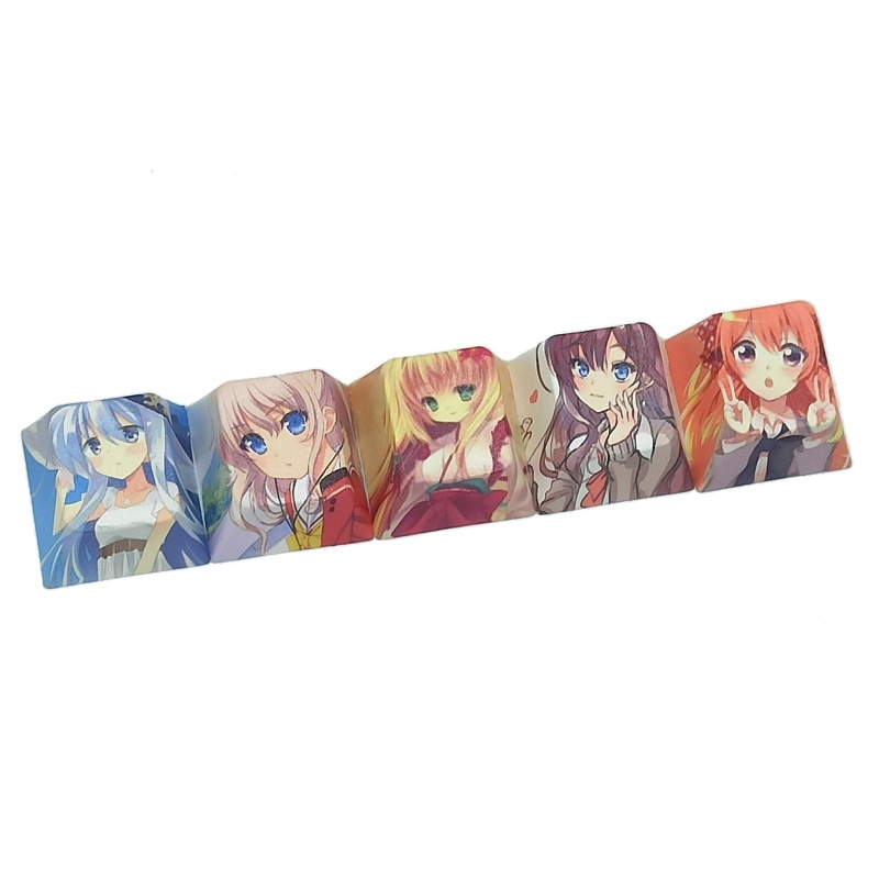 Set 6 nút bàn phím 5 mặt PBT 1Key 6.25u Spacebar 5Key R4