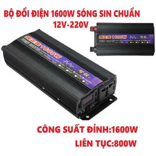 Bộ đổi điện sin chuẩn 1600W 12V sang 220V
